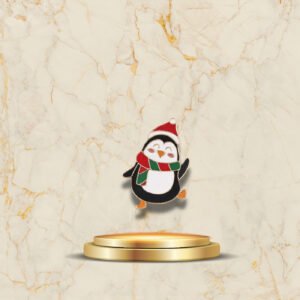 Broche fantaisie de Noël émaillée, symbole de fête et de bonne humeur