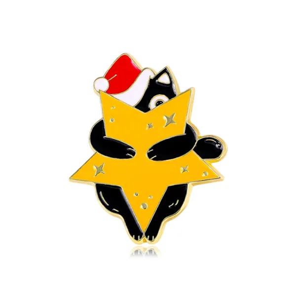 Broche chat guirlande