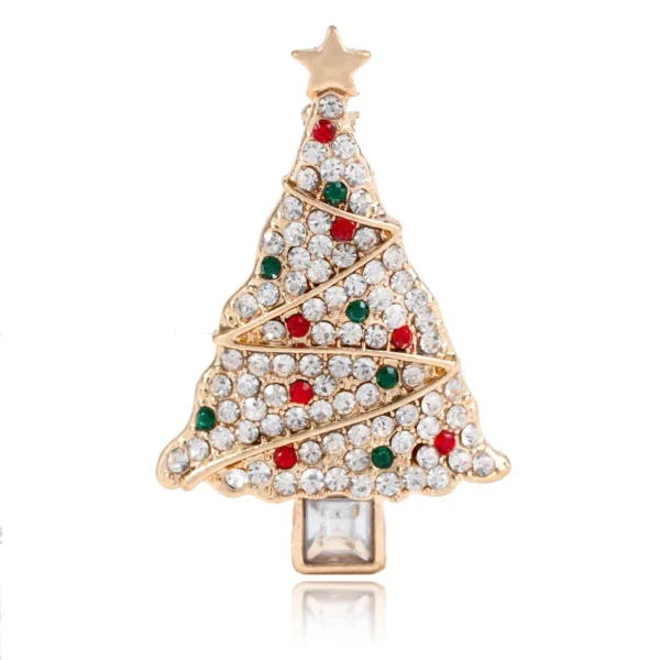 broche sapin Noël élégance