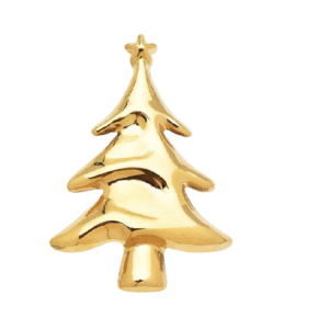 broche sapin de noel doré
