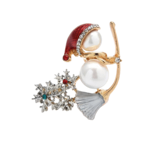 Bonnet Père Noël Broche Perle
