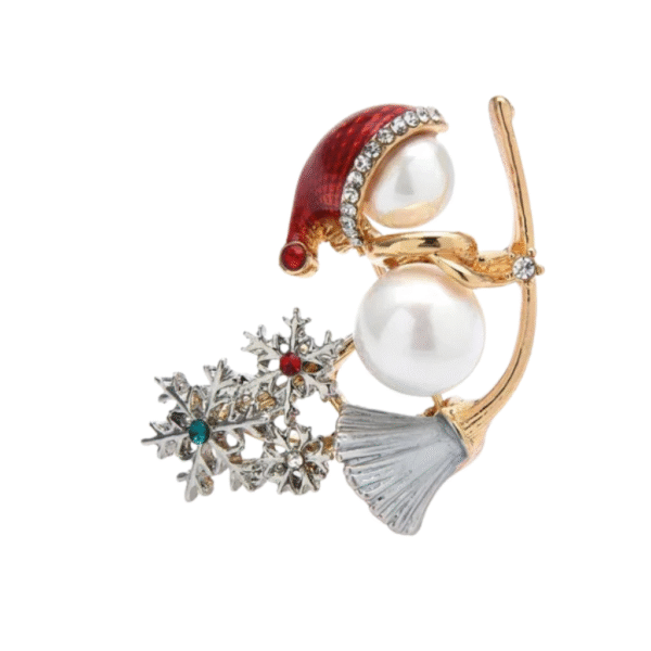 Bonnet Père Noël Broche Perle