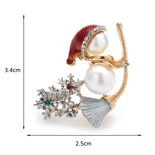 Bonnet Père Noël Broche Perle – Image 3