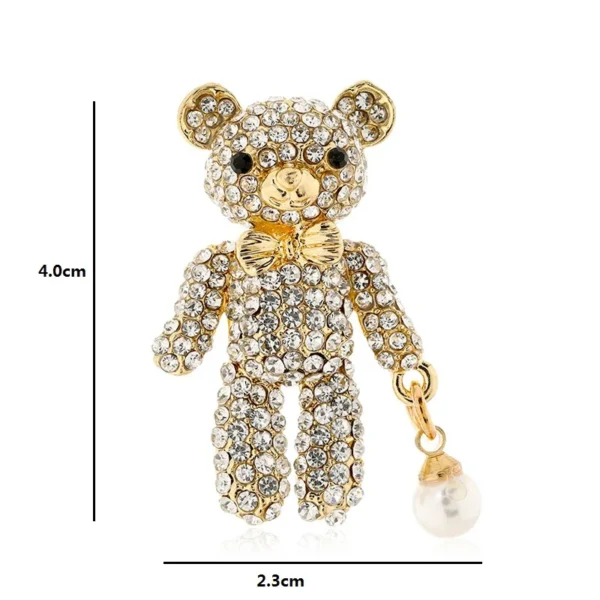 Broche Dorée Strass Noël – Image 4
