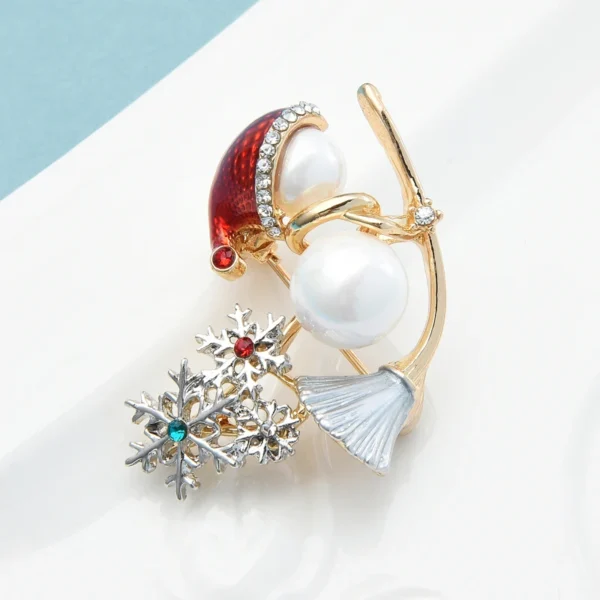 Bonnet Père Noël Broche Perle – Image 2