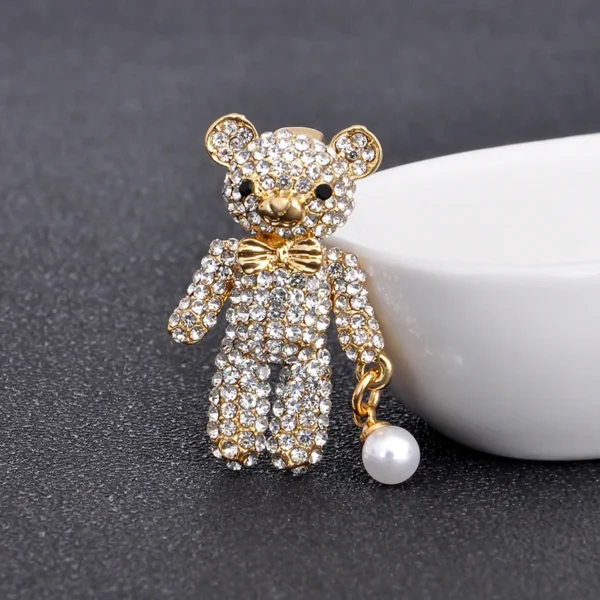 Broche Dorée Strass Noël – Image 3