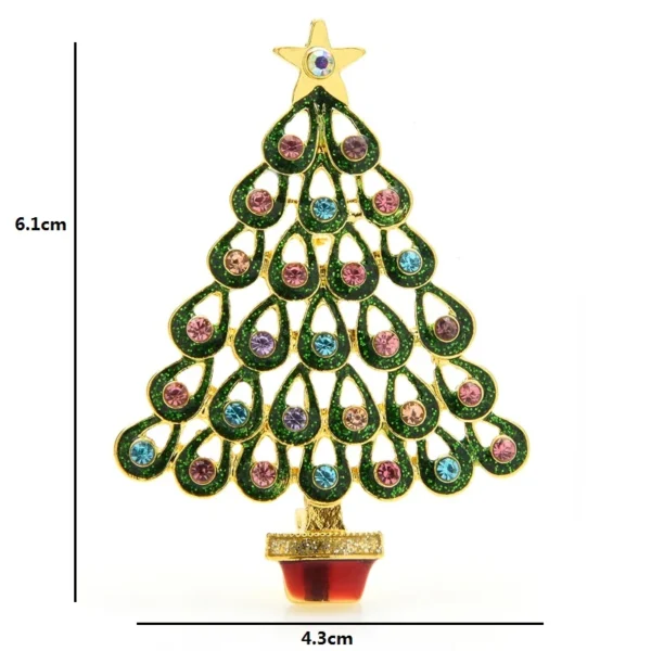 Broche Sapin De Noël Vintage – Image 3