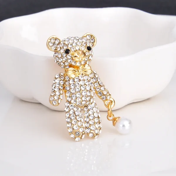 Broche Dorée Strass Noël – Image 2