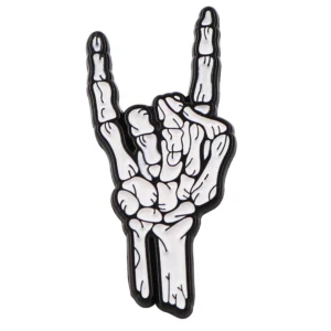 Broche Haloween Rock Squelette