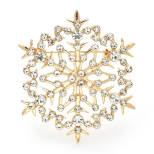 broche flocon de neige élégante