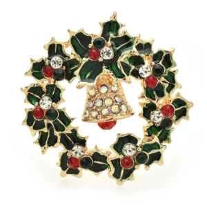 Broche De Noël couronne de Noël​