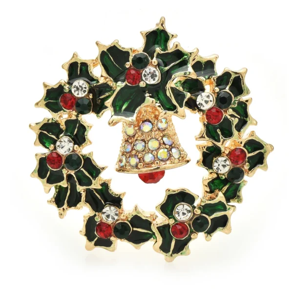 Broche De Noël couronne de Noël​