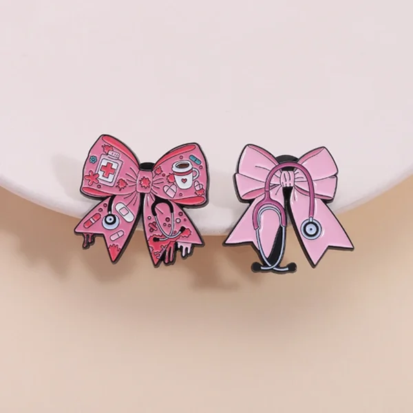 broche originale halloween nœud