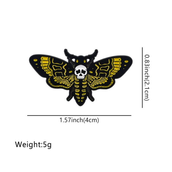 broche élégante abeille crâne