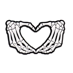 broche haloween coeur squelettique
