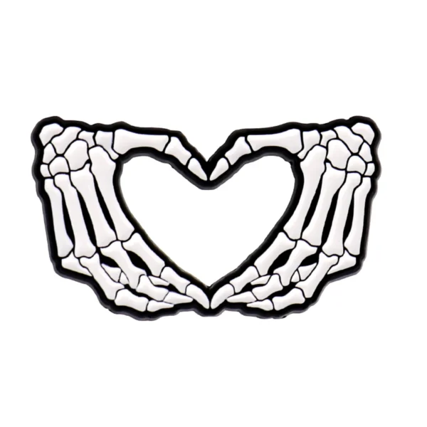 broche haloween coeur squelettique