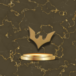 Broche Halloween chauve-souris noire élégante