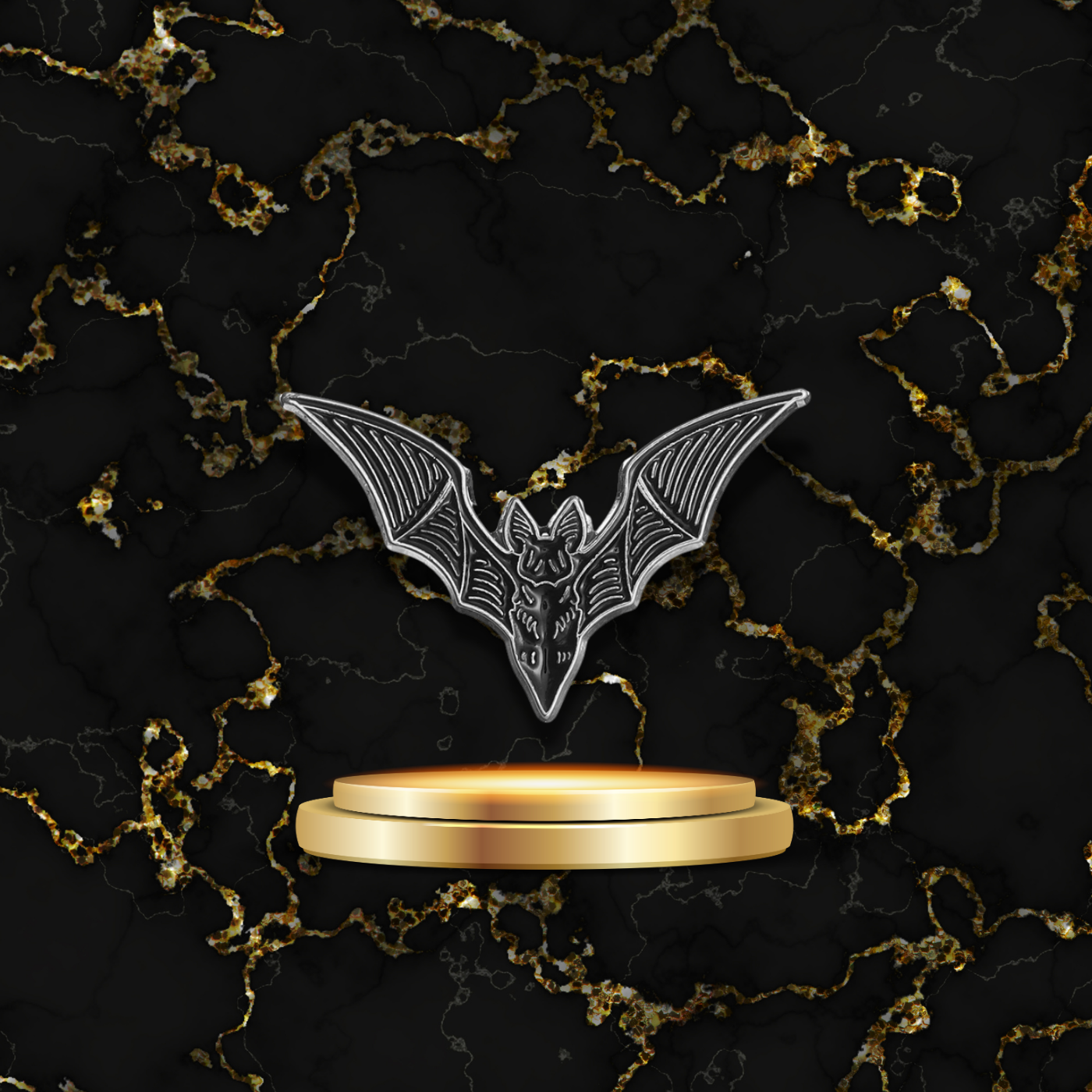 Broche chauve-souris style punk gothique Halloween