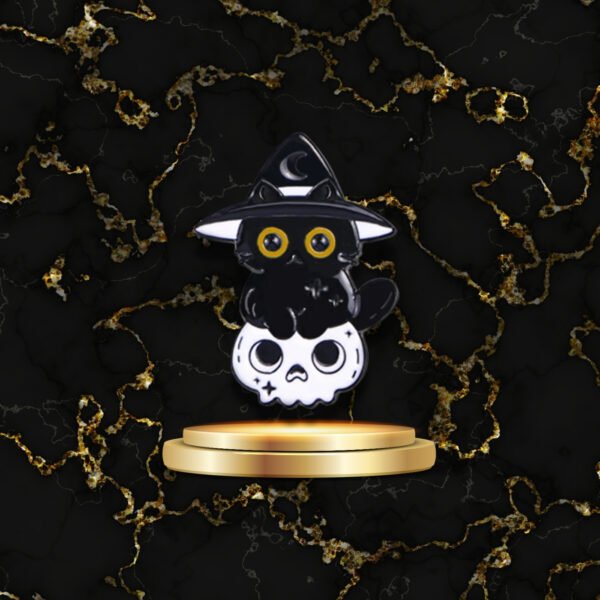 Broche Halloween chat mignon style gothique