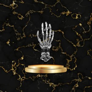 Accessoire mode Halloween main squelette brillante