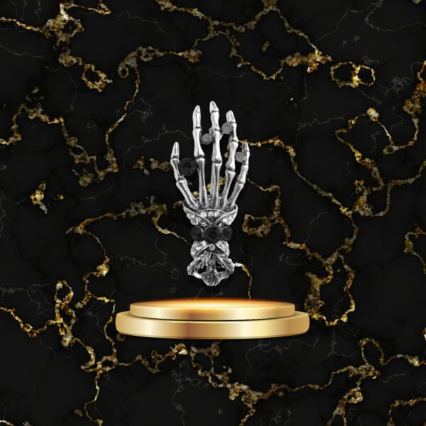 Accessoire mode Halloween main squelette brillante