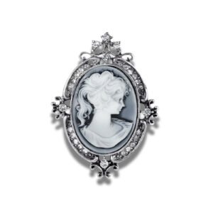 Broche Camée Hautesse Impérieuse fond blanc