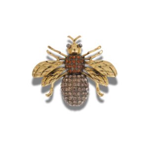 Broche Abeille Translucide fond blanc 2