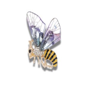 Broche Abeille Naturelle fond blanc 3