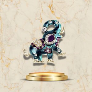 Broche Éléphant Rétro marbre