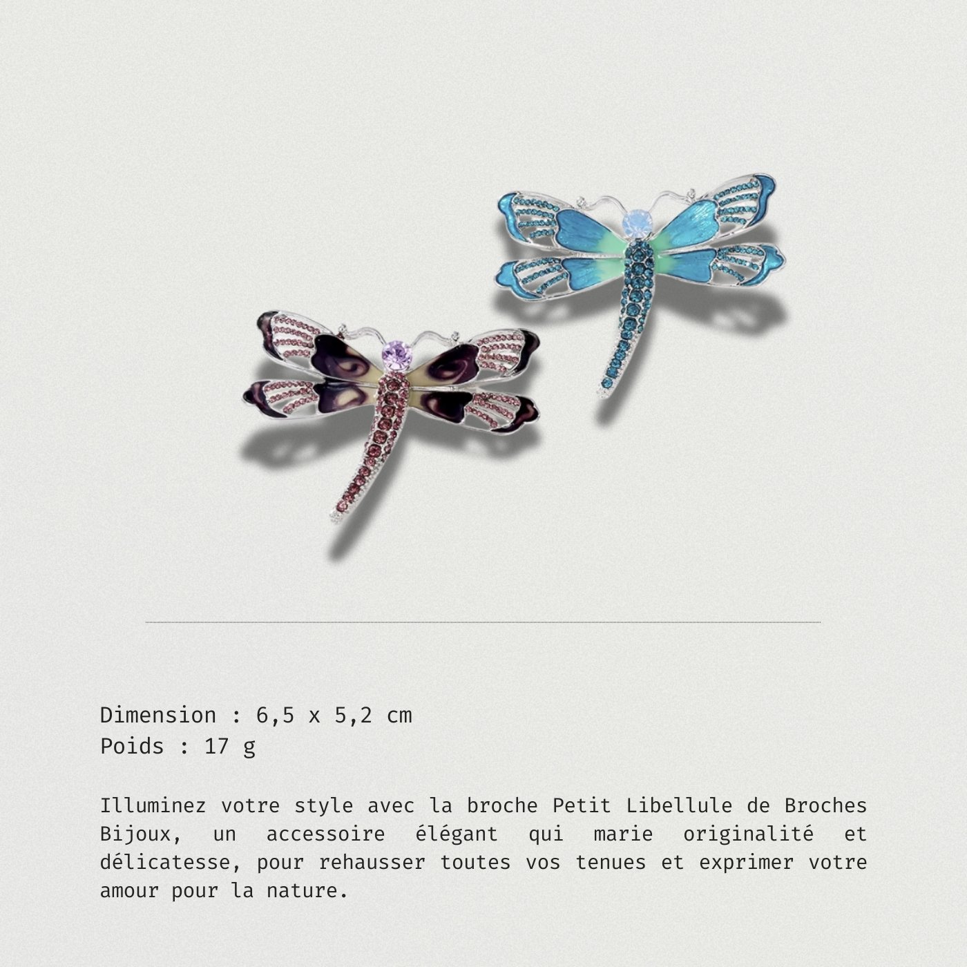 Broche Petite Libellule - Bijou original et unique