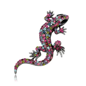 Broche en forme de lézard avec un style ancien