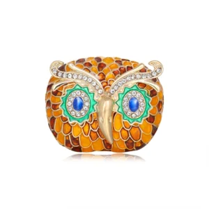 Broche Tête D'Hibou en alliage de zinc élégant