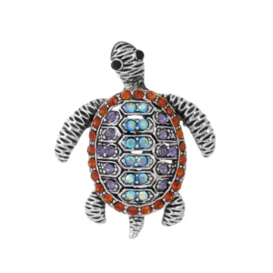 Broche tortue unisexe pour vêtements et sacs