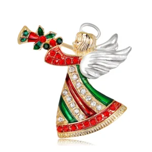 Broche De Noël Ange élégant sur vêtement