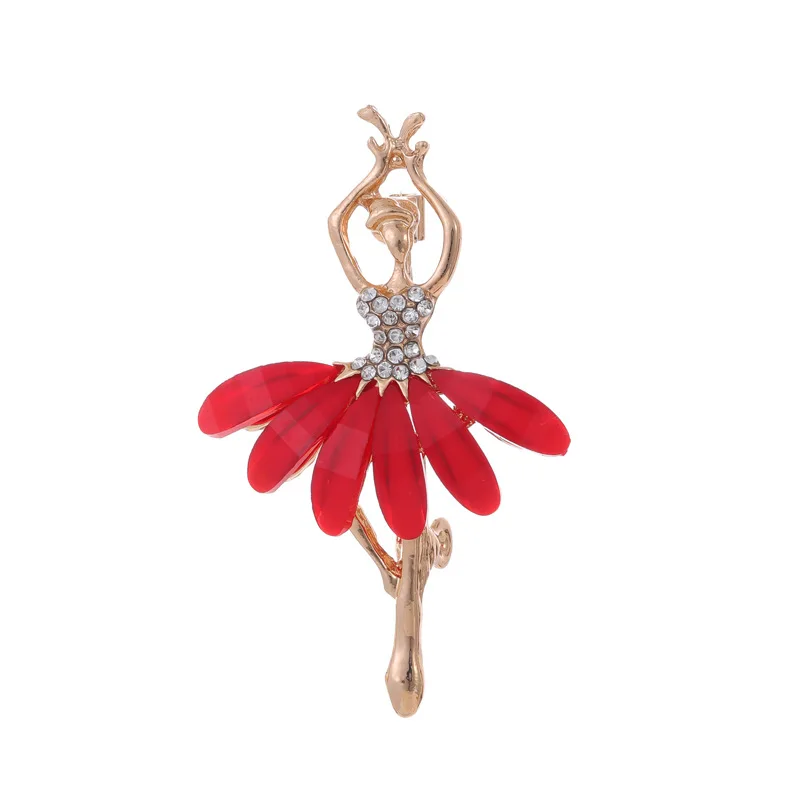 Détail de la broche danseuse étoile en alliage de zinc