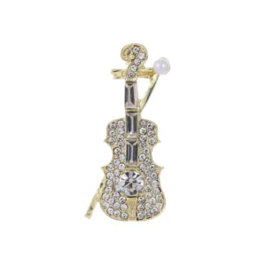 Broche en forme de violon élégante pour accessoires de mode