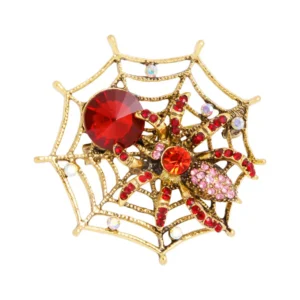 Broche en forme de toile d'araignée pour accessoire de mode