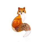 Broche Renard Pelage en métal décoratif