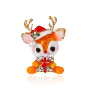 Broche biche festive pour un style élégant