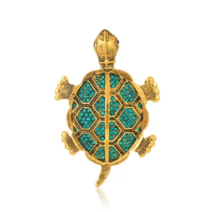 Broche tortue vintage avec un style artistique unique