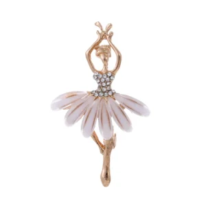 Broche en métal avec motif de danseuse étoile