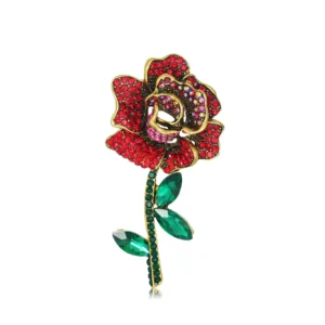 Broche élégante en forme de rose moderne