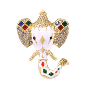 Broche Éléphant en style indien pour une allure élégante