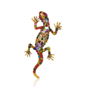 broche lézard art nouveau élégante et stylisée