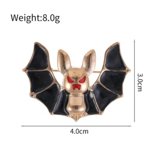 Broche en forme de chauve-souris élégante
