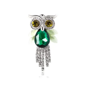 Broche Hibou Moderne en métal élégant