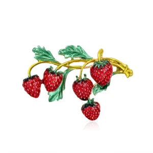 Broche en forme de grappe de fraise pour accessoire élégant