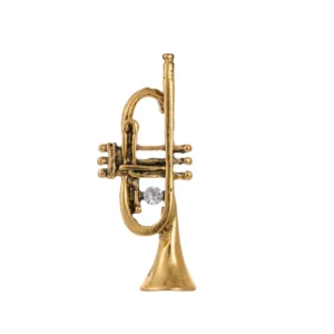 Broche Trompette en métal décoratif