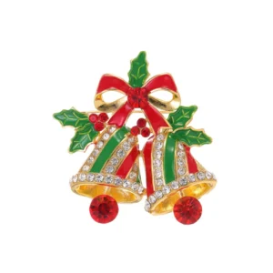 Broche Cloche De Noël en métal décorative