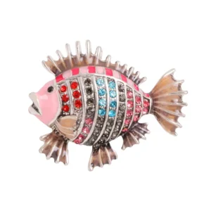 Broche Poisson Vintage en métal décoratif